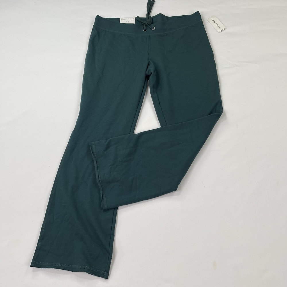 aeropostale Women's Fit & Flare sweatpants Low Rise Green Size XL MSRP $49.95